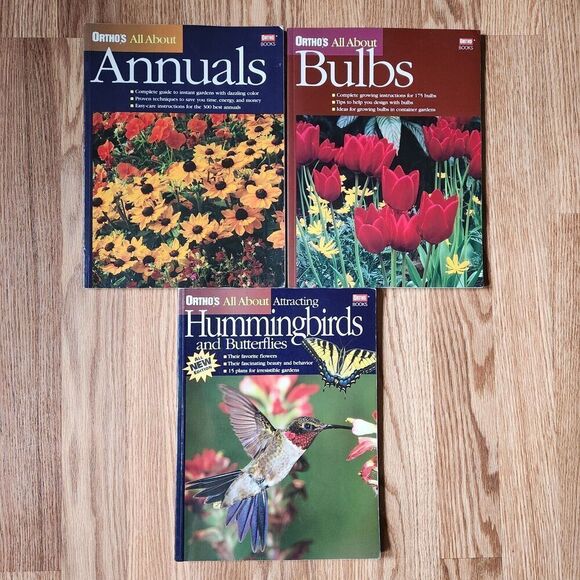 Ortho's All About Lot of 3 Annuals, Bulbs, Hummingbirds Soft Cover Book - Picture 1 of 6